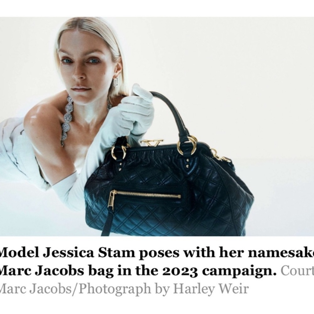 Marc Jacobs Stam Barbie pink Quilted Kiss Lock Snap Closure Satchel Purse Y2K … - Picture 2 of 12
